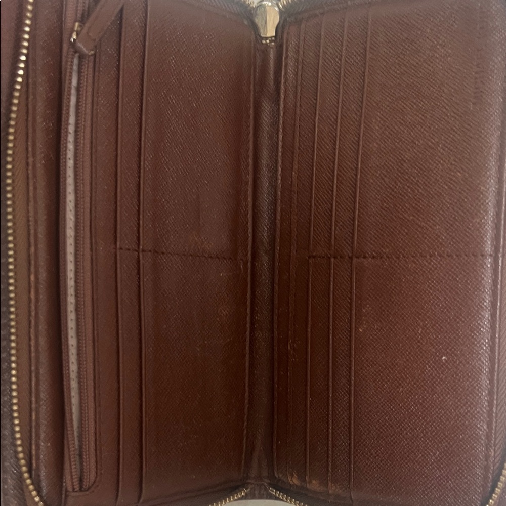 Michael Kors Brown Croc-Embossed Wallet with Gold Accents - Picture 4 of 4